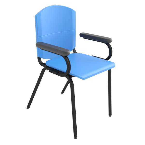 Student chair with online arms